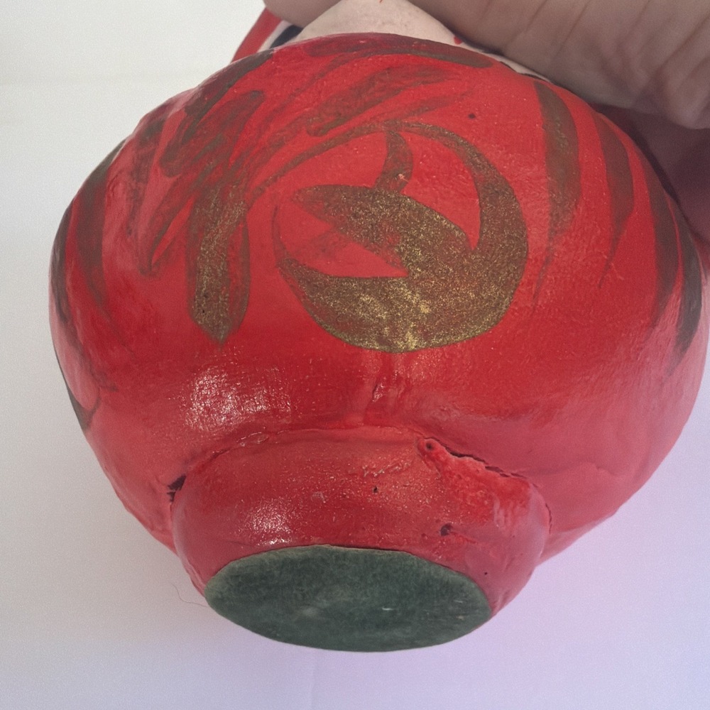 Japanese 6" H Red Daruma Doll Wish Making for Good Fortune Success Made in Japan - Picture 9 of 9